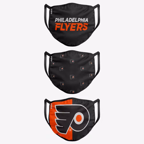 Philadelphia Flyers Face Covering NHL Face Mask (3-Pack) view 2