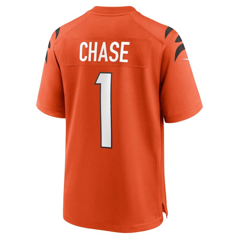 Ja'Marr Chase #1 Cincinnati Bengals Nike Game NFL Jersey Orange view 2