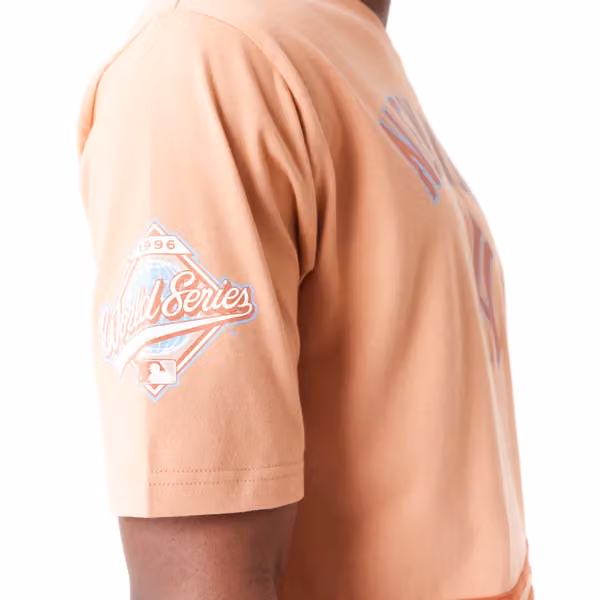 New York Yankees 1996 World Series New Era Oversized MLB T-Shirt Brown view 3