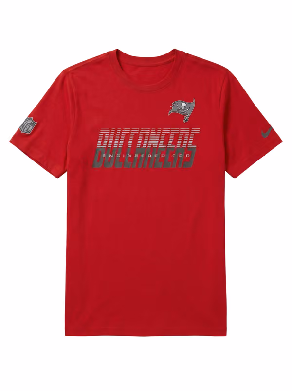 Tampa Bay Buccaneers 2026 NFL Sideline Team Issue Dri-Fit T-Shirt Red view 1