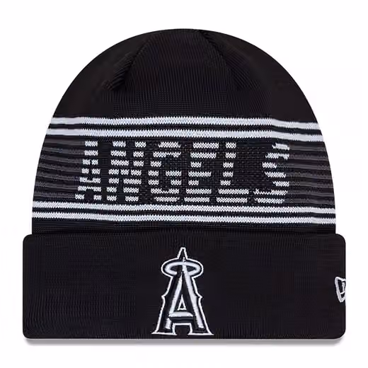 Los Angeles Angels Black Colorway 2024 MLB Clubhouse New Era Beanie Knit product photo