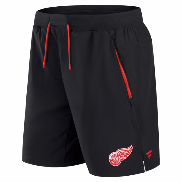Detroit Red Wings 2024/25 Authentic Pro Locker Room NHL Shorts Black view 2