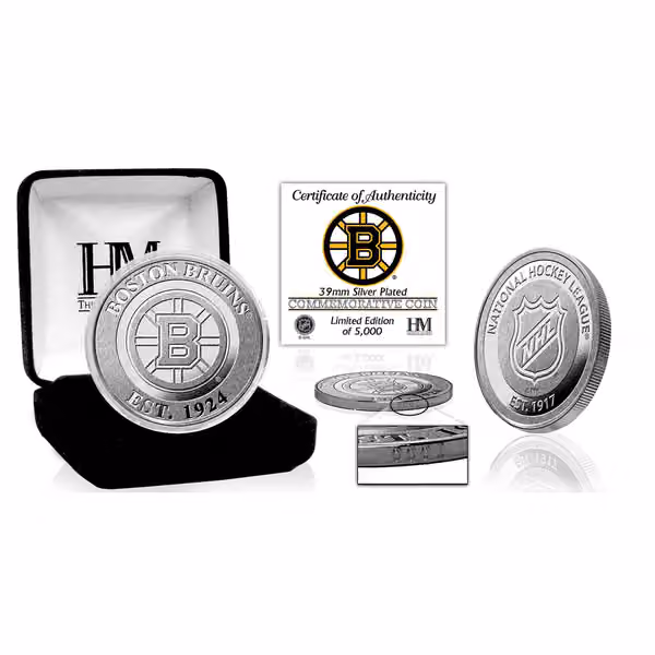 Boston Bruins NHL Team Silver Mint Coin view 1