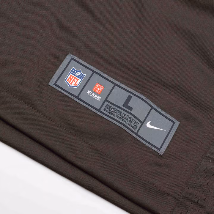 Nick Chubb #24 Cleveland Browns Nike Game NFL Jersey Alternate Brown view 6