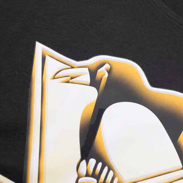 Pittsburgh Penguins Chrome Logo NHL T-Shirt Black view 3