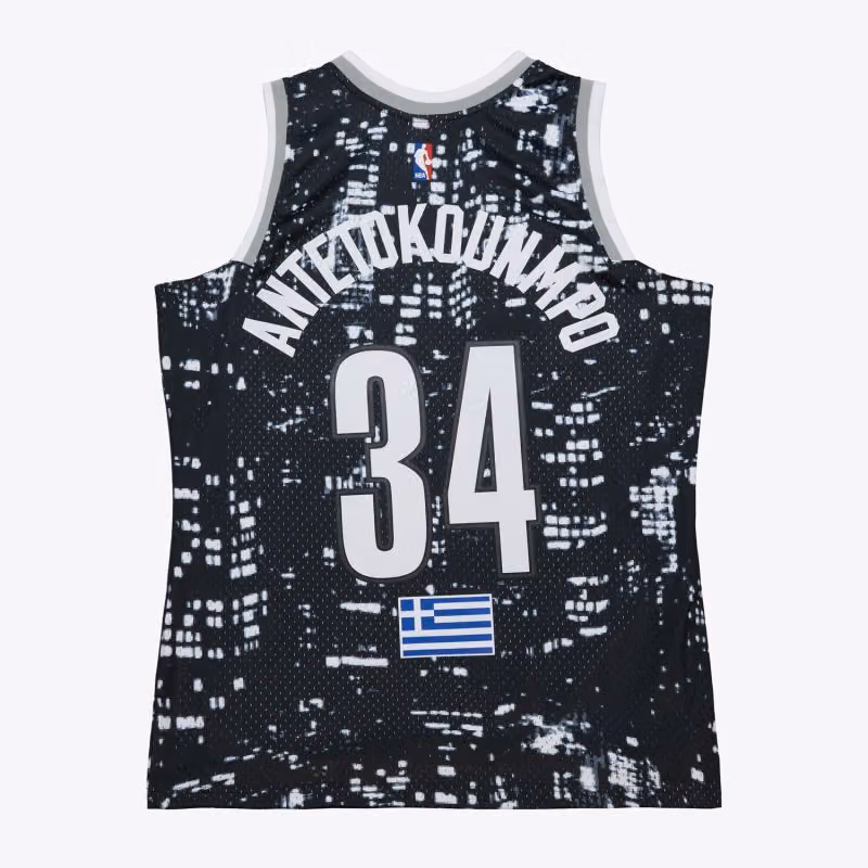 Giannis Antetokounmpo #34 2015 Rising Stars Mitchell & Ness Swingman NBA Jersey Black view 2