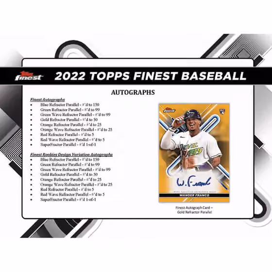 2022 Topps Finest Baseball MLB Hobby Box view 6