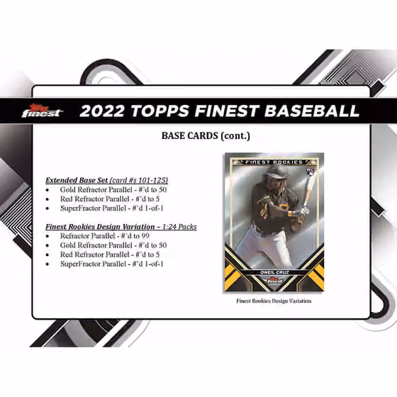 2022 Topps Finest Baseball MLB Hobby Box view 4