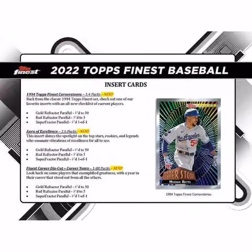 2022 Topps Finest Baseball MLB Hobby Box view 5