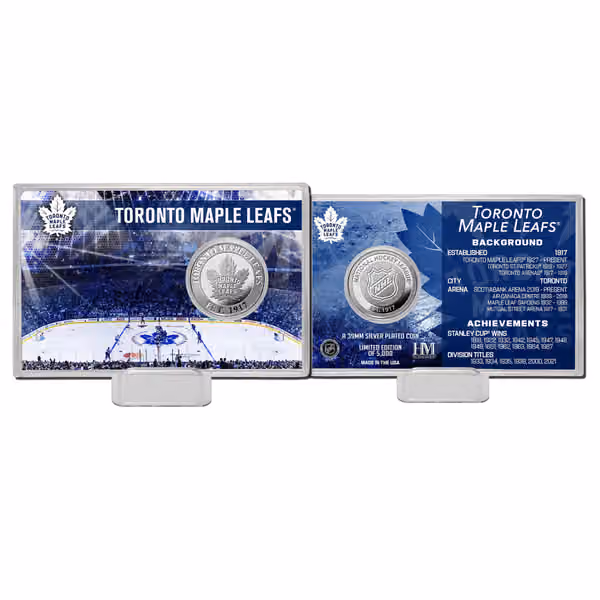 Toronto Maple Leafs Team History NHL Silver Coin Card view 1