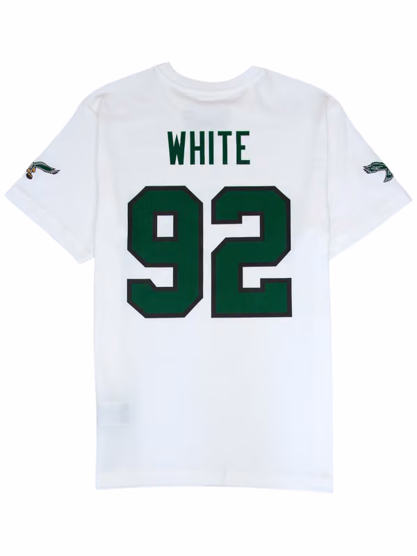 Reggie White #92 Philadelphia Eagles Wordmark Player NFL T-Shirt White view 1