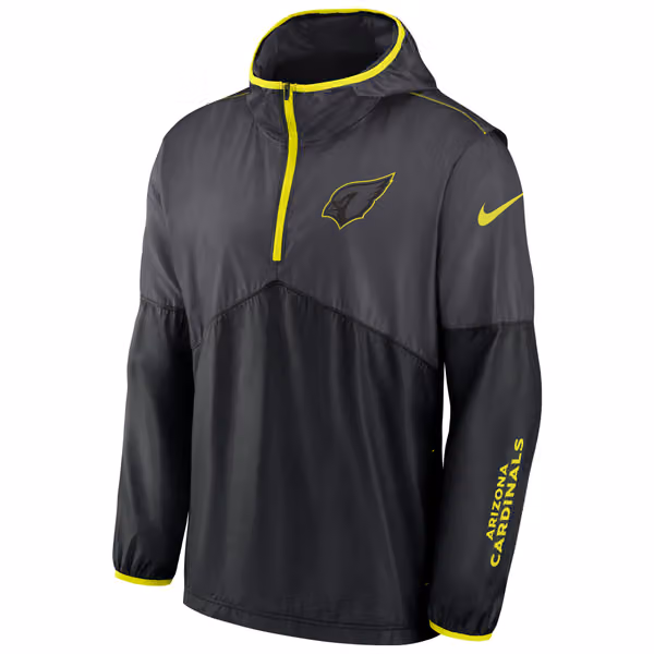 Arizona Cardinals Nike VOLT Half-Zip NFL Jacket Black view 1