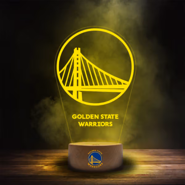 Golden State Warriors NBA Team Logo LED Sign view 1