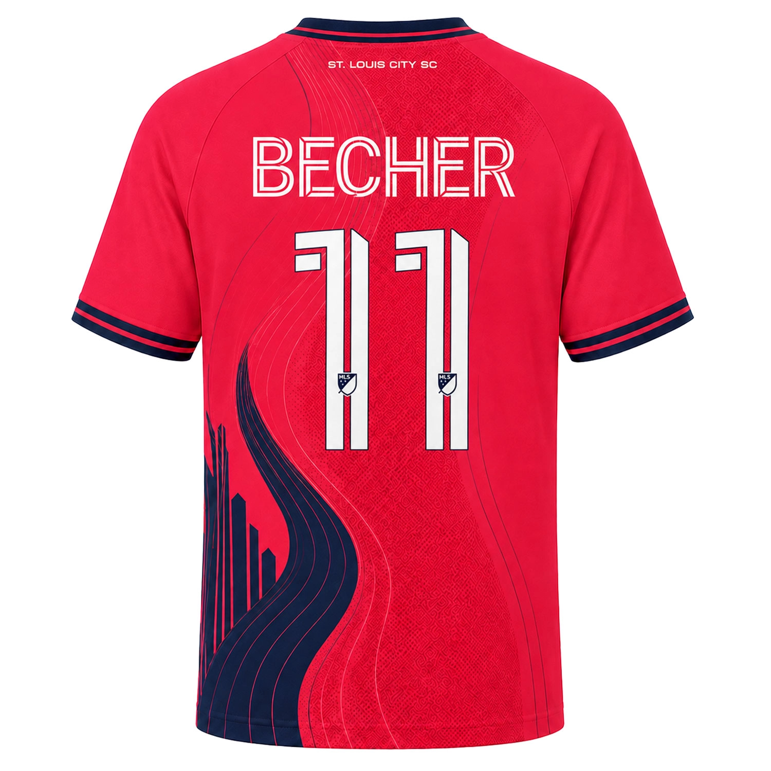 St Louis CITY SC Becher Jersey Elite Red Wave