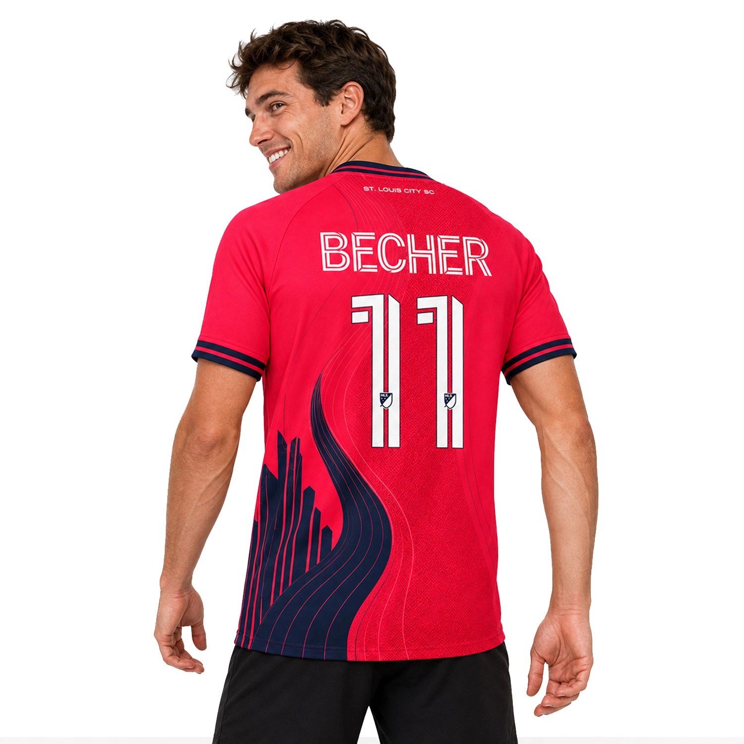 St Louis CITY SC Becher Jersey Elite Red Wave