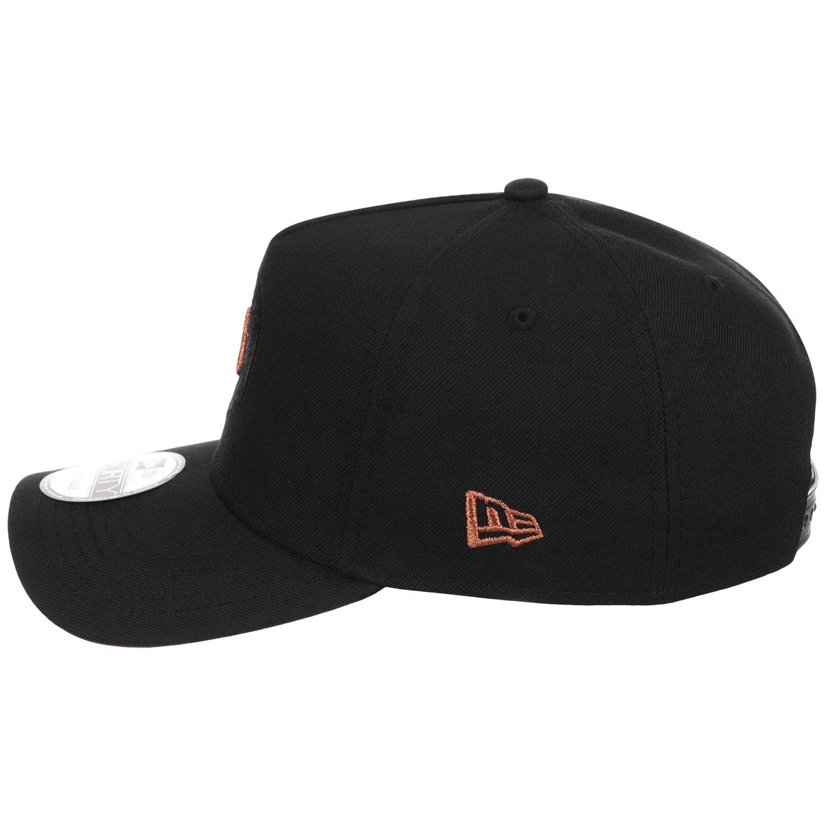 Oakland Athletics MLB Black x Rust FASHION CORE New Era 9FORTY A-Frame detail view