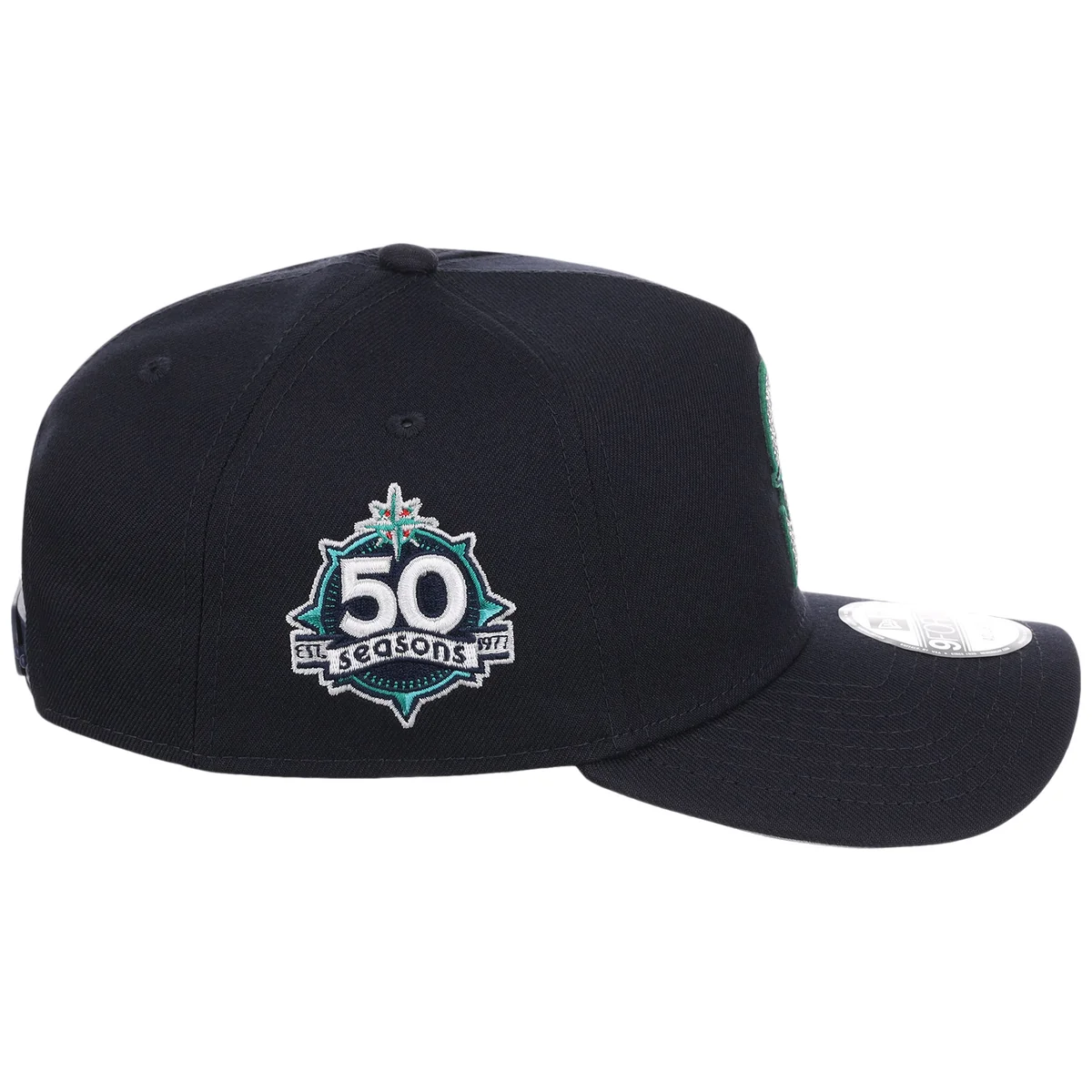 Seattle Mariners MLB Diamond Bling New Era 9FORTY A-Frame detail view