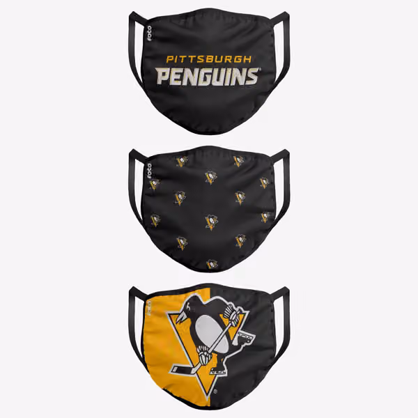Pittsburgh Penguins Face Covering NHL Face Mask (3-Pack) view 2