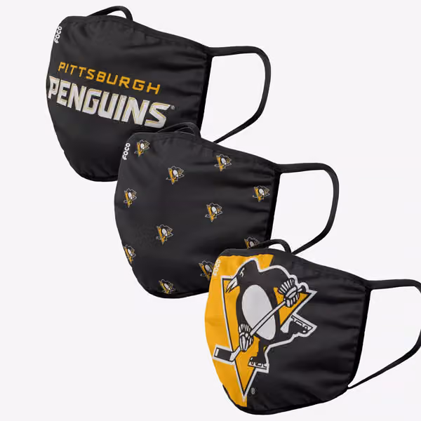 Pittsburgh Penguins Face Covering NHL Face Mask (3-Pack) view 1