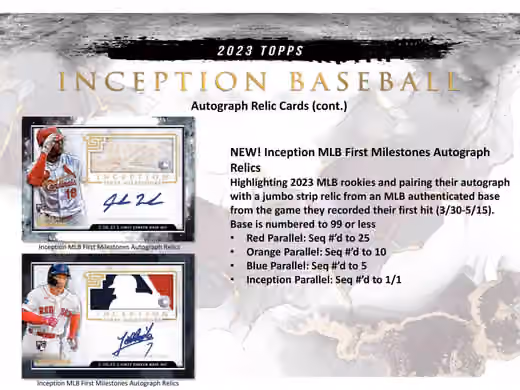 2023 Topps Inception Baseball MLB Hobby Box view 6