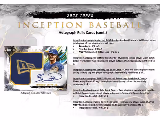 2023 Topps Inception Baseball MLB Hobby Box view 5