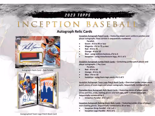 2023 Topps Inception Baseball MLB Hobby Box view 4