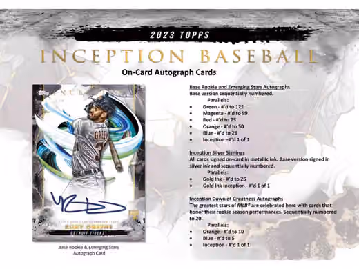 2023 Topps Inception Baseball MLB Hobby Box view 2