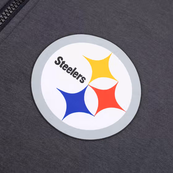 Pittsburgh Steelers Playbook NFL Full-Zip Fleece Hoodie Anthracite view 3