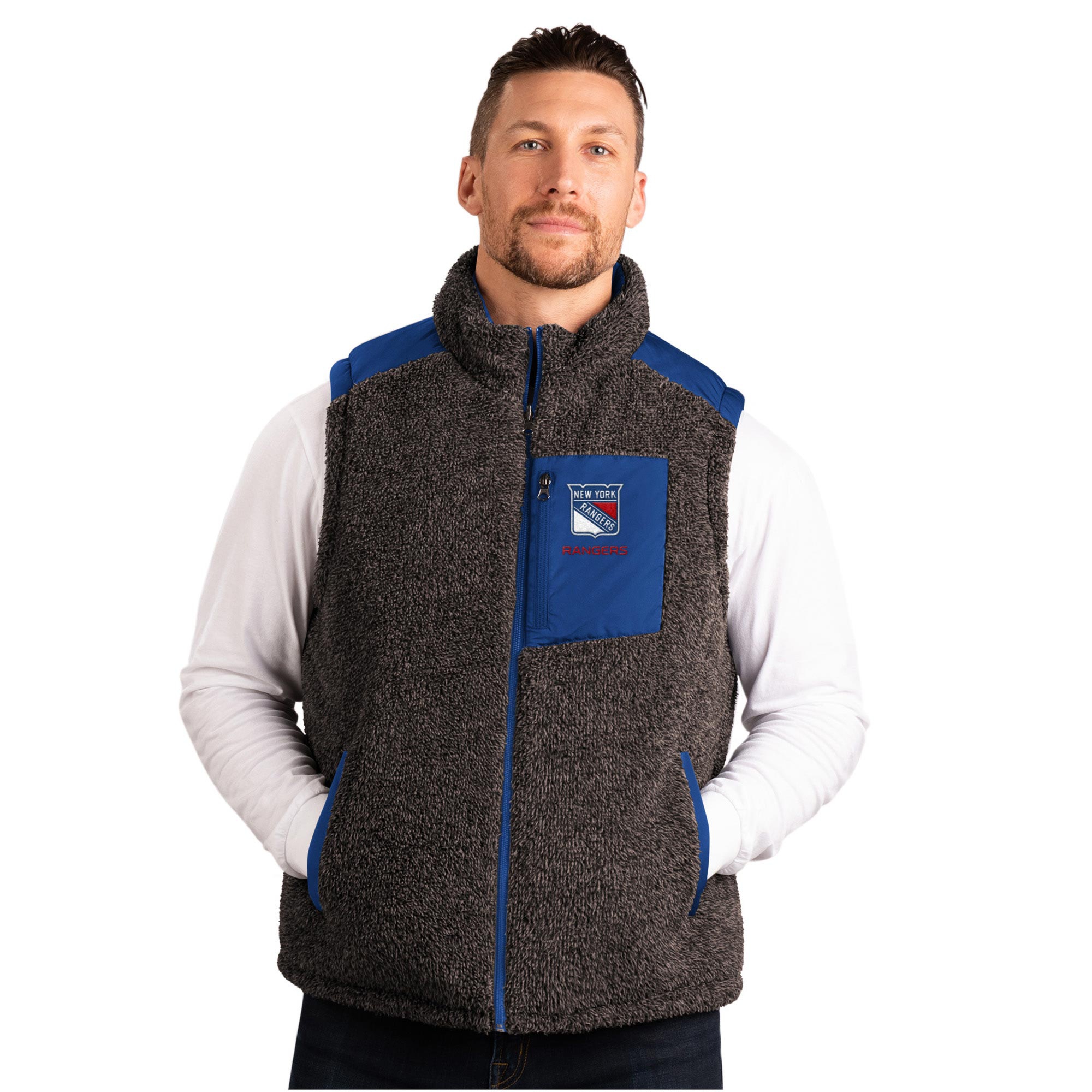 New York Rangers G-III NHL Reversible Sherpa Winter Vest view 1