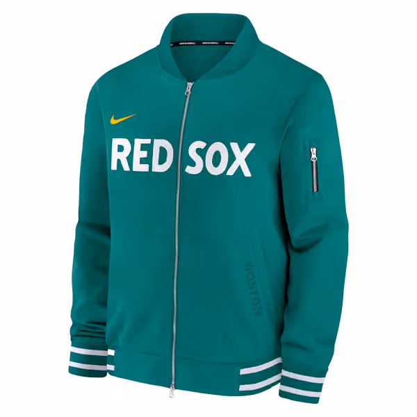 Boston Red Sox City Connect 2026 MLB Authentic Dugout Bomber Jacket Green view 2