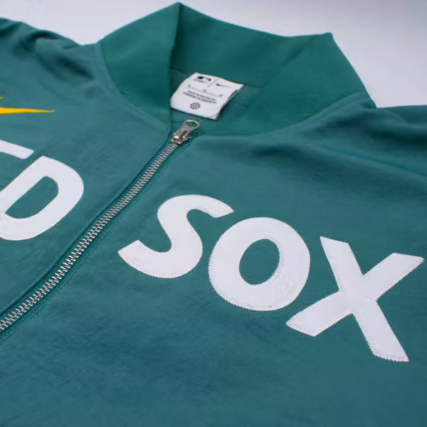 Boston Red Sox City Connect 2026 MLB Authentic Dugout Bomber Jacket Green view 4