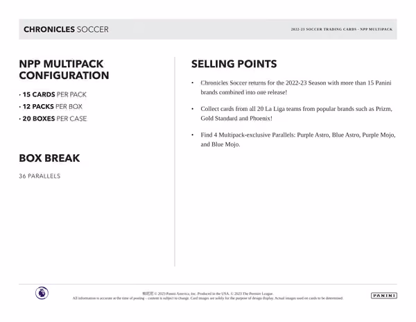 2022/23 Panini Chronicles Soccer Multi-Pack Box view 5