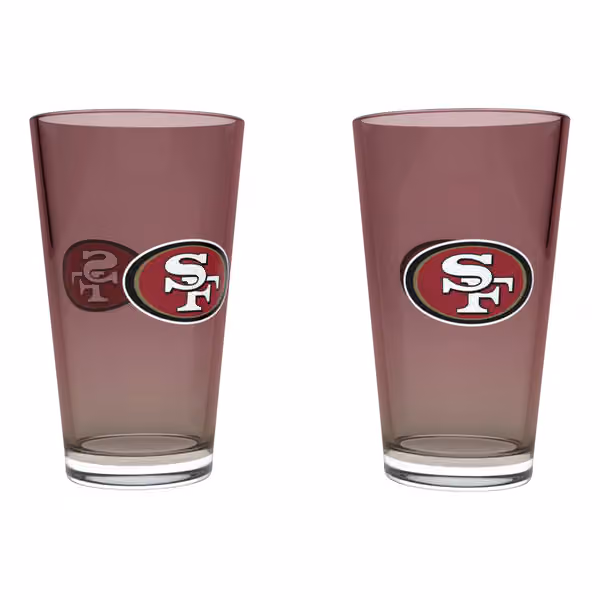 San Francisco 49ers Team Color NFL Pint Glass Set (2-Piece) view 1