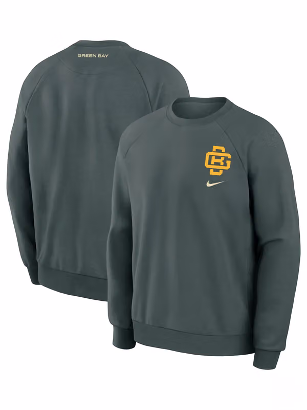 Green Bay Packers 2026 NFL Rivalries Dri-FIT Crewneck Pullover Green view 1