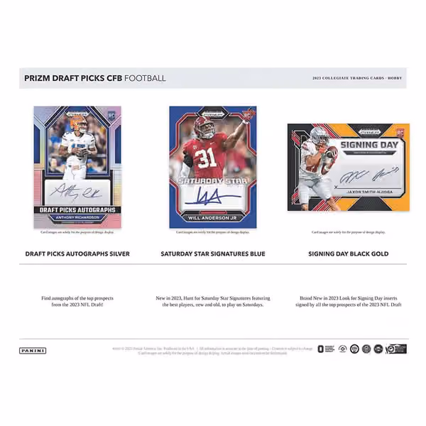 2023 Panini Prizm Draft Picks NCAA Football Hobby Box view 2