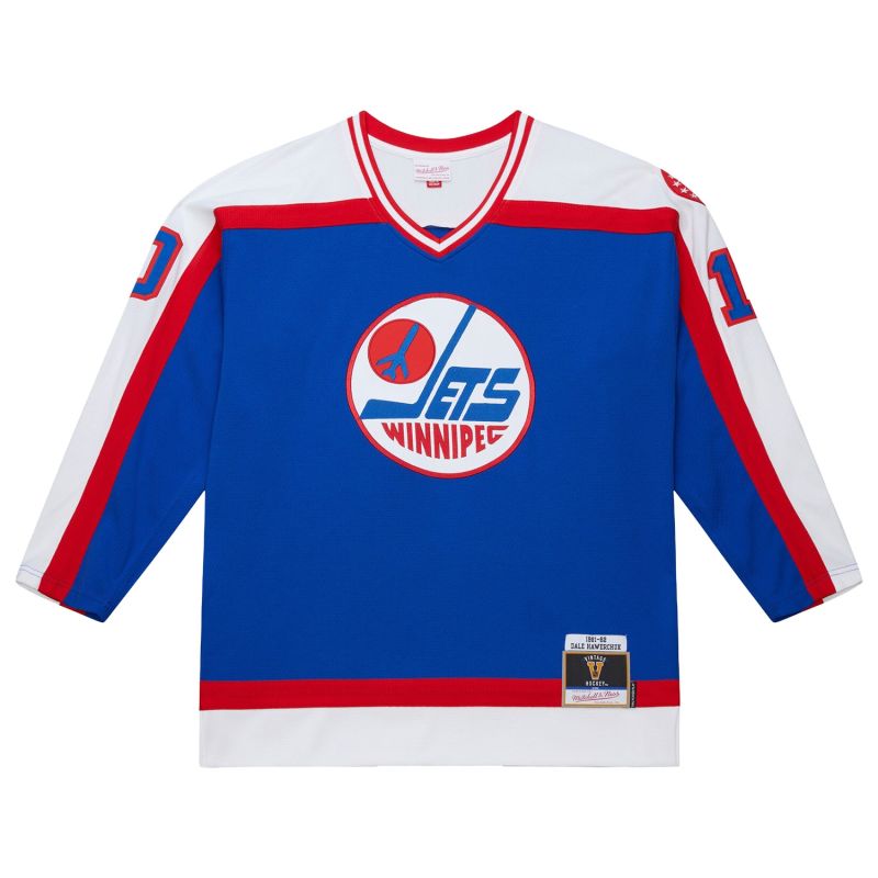 Dale Hawerchuk #10 Winnipeg Jets 1981-82 Premium Power Play NHL Jersey Blue view 1