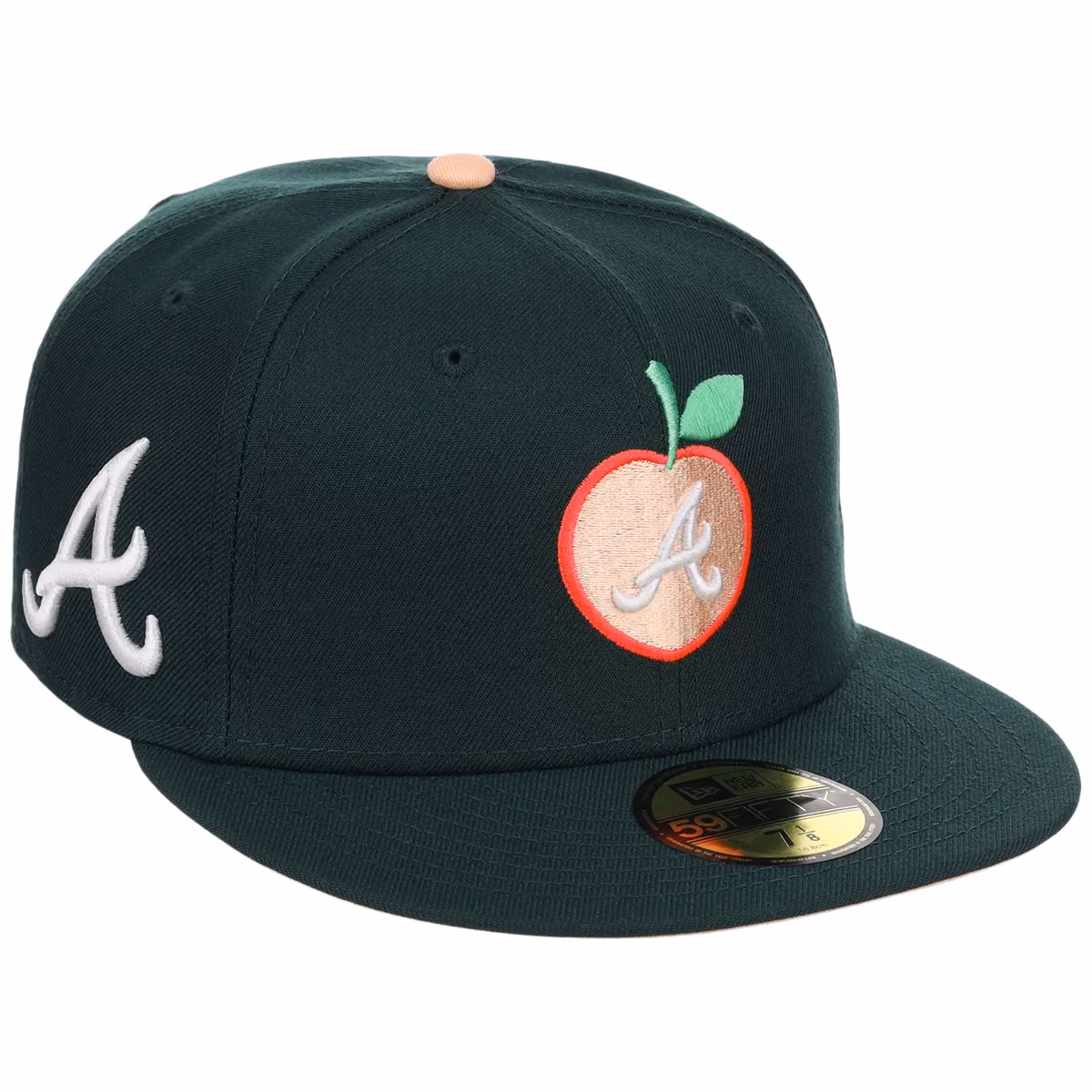 Atlanta Braves Peach Atlanta Crown the City New Era 59FIFTY front view