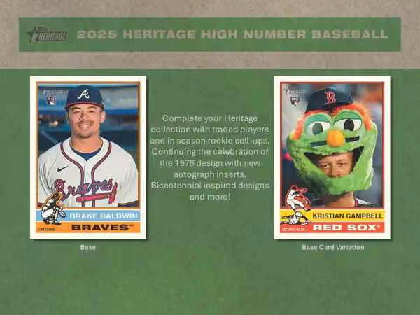 2025 Topps Heritage High Number Baseball MLB Hobby Box view 2