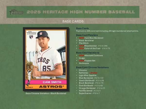 2025 Topps Heritage High Number Baseball MLB Hobby Box view 3