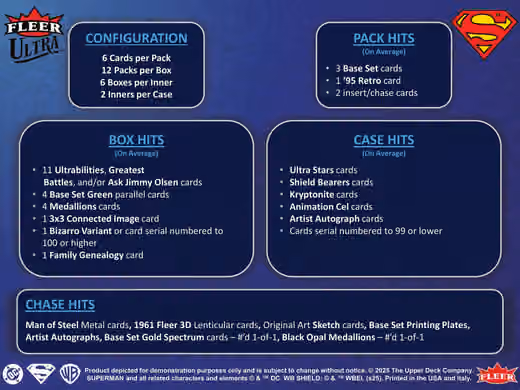 2025 Upper Deck Fleer Ultra Superman Hobby Box view 6