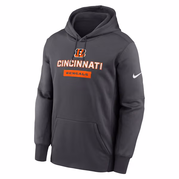 Cincinnati Bengals Toss Sweep Therma-FIT NFL Hoodie Anthracite view 1