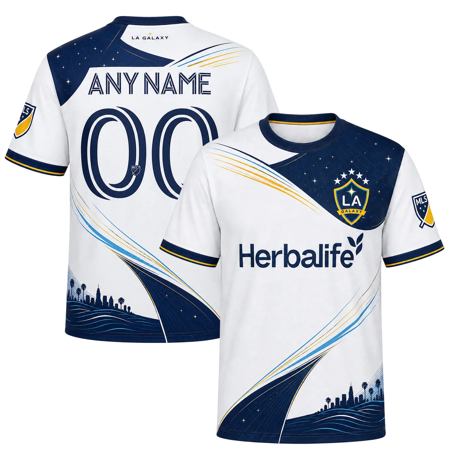 Custom LA Galaxy Soccer Kit – Legendary City Wave Design
