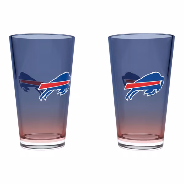 Buffalo Bills Team Color NFL Pint Glass Set (2-Piece) view 1