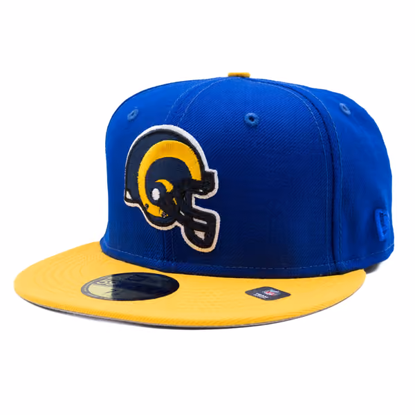Los Angeles Rams Throwback New Era 59FIFTY Fitted NFL Cap Blue product photo