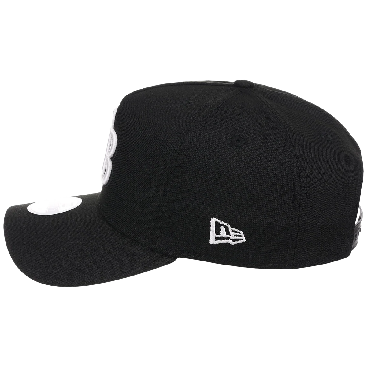 Tampa Bay Rays Women's New Era 9FORTY Black A-Frame detail view