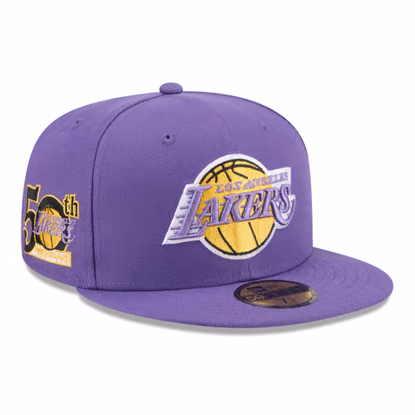 Los Angeles Lakers 1976-2001 Hardwood Classics 59FIFTY Fitted Cap Purple product photo