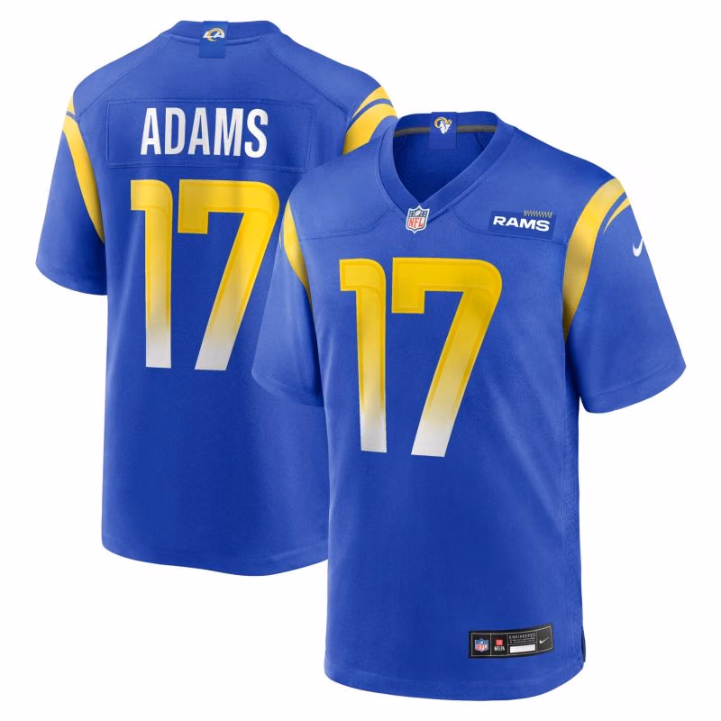 Davante Adams #17 Los Angeles Rams Nike Game NFL Jersey Blue view 1