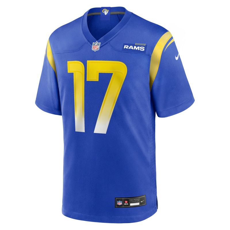 Davante Adams #17 Los Angeles Rams Nike Game NFL Jersey Blue view 2