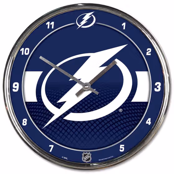 Tampa Bay Lightning Chrome NHL Wall Clock view 1
