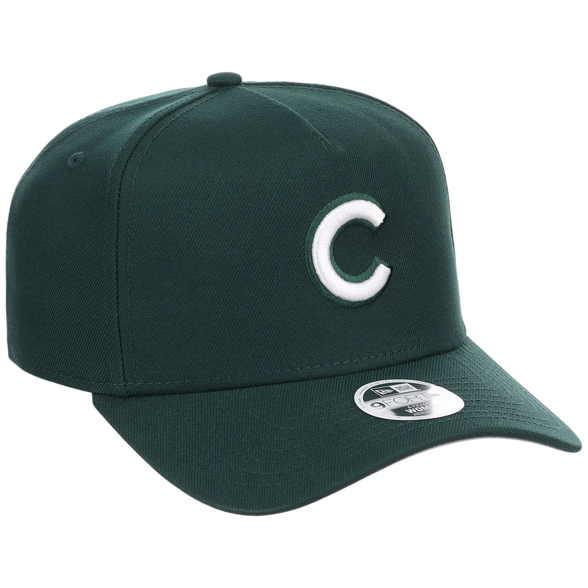 Chicago Cubs Women's New Era 9FORTY Dark Green A-Frame front view